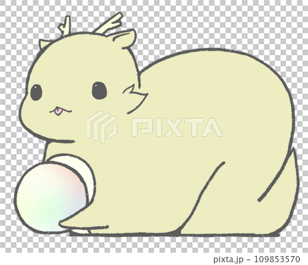 A dragon that forgets to put away its tongue (yellow) A dragon that forgets to put away its tongue (yellow) 109853570