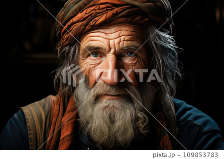 Portrait of a Sufi sage in a turban Portrait of a Sufi sage in a turban 109853783