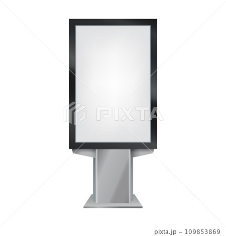 Lightbox with blank panel vector illustration three quarter 109853869