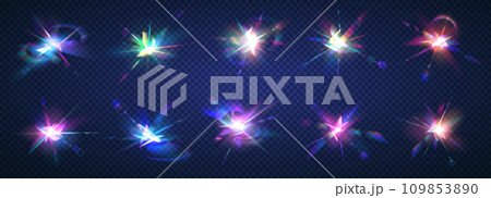 Plasma light clots color vector illustration bundle 109853890
