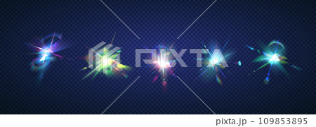 Energy burst effect image color vector illustration set Energy burst effect image color vector illustration set 109853895