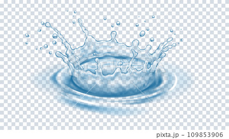 Crown of water splashes realistic vector illustration 109853906