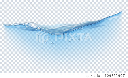 Clean water with bubbles realistic vector illustration 109853907