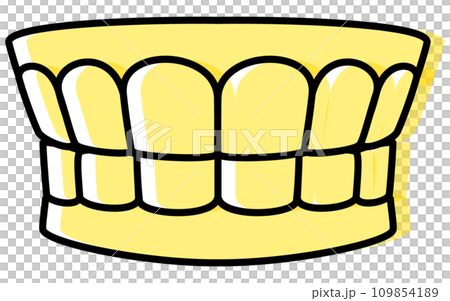 Dentistry: Dentures (dentures) image icon, simple line drawing Dentistry: Dentures (dentures) image icon, simple line drawing 109854189