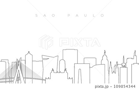Outline Sao Paulo skyline. 109854344
