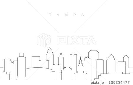 Outline Tampa skyline. Outline Tampa skyline. 109854477