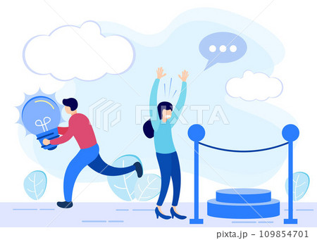 Illustration vector graphic cartoon character of plagiarism Illustration vector graphic cartoon character of plagiarism 109854701