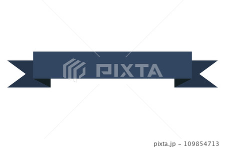Ribbon banner. Blank tape banner for advertising promotion, sale text or heading. Elegant retro flag, background stripe. Flat title decoration, badge or frame 109854713