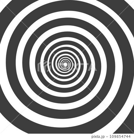 Comic swirl background. Swirl radial pattern or abstract sunburst wallpaper. Vertigo pattern. Abstract rays, vector illustration 109854744