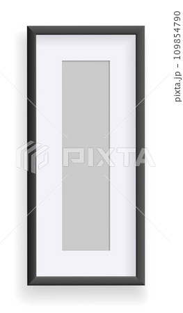Photo frame isolated on white, rectangular frame mockup. Empty framing for presentations. Photo or picture painting frame, for art gallery interior. Vector template Photo frame isolated on white, rectangular frame mockup. Empty framing for presentations. Photo or picture painting frame, for art gallery interior. Vector template 109854790