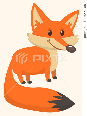 Cute cartoon  fox character. Vector illustration isolated Cute cartoon  fox character. Vector illustration isolated 109855180