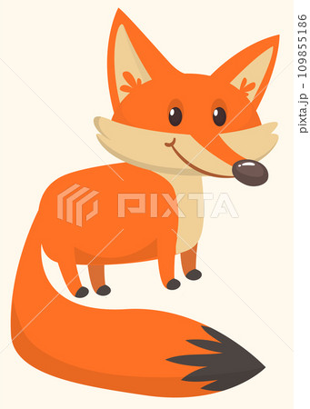 Cute cartoon fox character. Vector illustration isolated Cute cartoon fox character. Vector illustration isolated 109855186