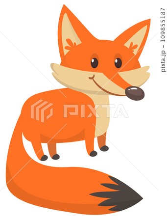 Cute cartoon fox character. Vector illustration isolated Cute cartoon fox character. Vector illustration isolated 109855187