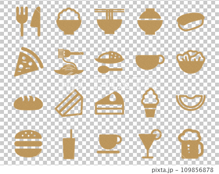 Set of restaurant menu icons_cork pattern Set of restaurant menu icons_cork pattern 109856878