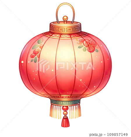 Red Chinese lantern celebrates the Chinese New Year Red Chinese lantern celebrates the Chinese New Year 109857149