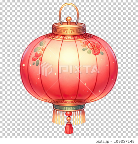 Red Chinese lantern celebrates the Chinese New Year 109857149