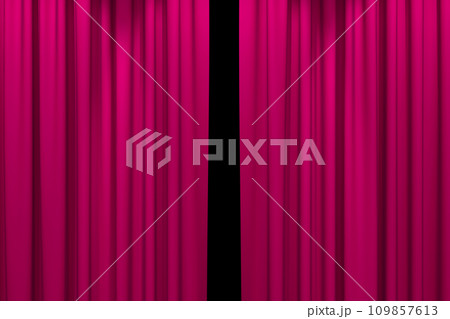 Luxury stage or windows curtains, realistic 3D illustration Luxury stage or windows curtains, realistic 3D illustration 109857613