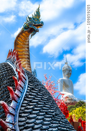 Wat Roi Phra Phutthabat Phu Manorom, Mukdahan, Thailand Wat Roi Phra Phutthabat Phu Manorom, Mukdahan, Thailand 109859205