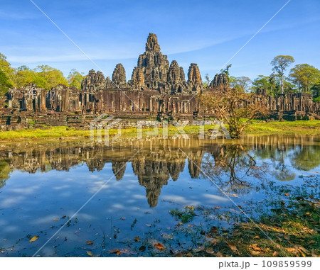 Bayon temple at Angkor Thom, Siem Reap, Cambodia 109859599