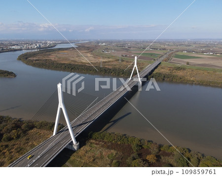 美原大橋の空撮 美原大橋の空撮 109859761