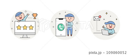 作業着を着た作業員とパソコンとスマートフォン 作業着を着た作業員とパソコンとスマートフォン 109860052