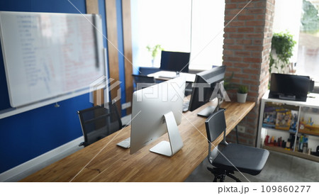 Wooden table in cabinet Wooden table in cabinet 109860277