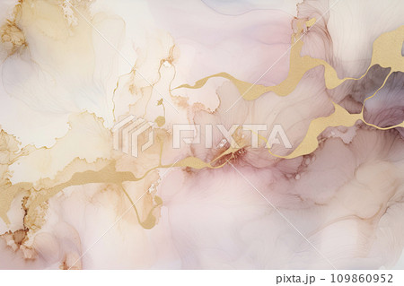 Abstract alcohol ink Peachy Fuzz background. Abstract art, watercolour effect, dreamy painting with acrylic paint. Abstract alcohol ink Peachy Fuzz background. Abstract art, watercolour effect, dreamy painting with acrylic paint. 109860952