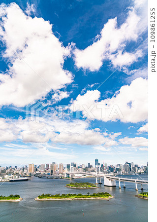 【東京都】夏のお台場の都市風景 【東京都】夏のお台場の都市風景 109861255