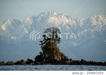 雨晴海岸にて 女岩・立山連峰5 109861959