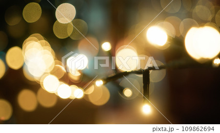 Christmas Strip White Glowing Lights 109862694