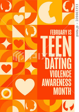 February is Teen Dating Violence Awareness Month. Holiday concept. Template for background, banner February is Teen Dating Violence Awareness Month. Holiday concept. Template for background, banner 109863353