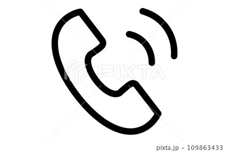電話の線画アイコン 109863433