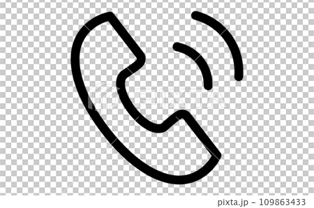 電話の線画アイコン 109863433
