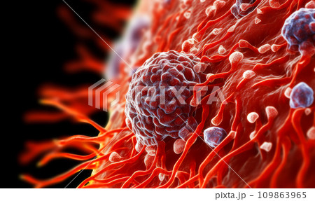 AI-generated content. Introduction of a virus into a cell through its surface 109863965