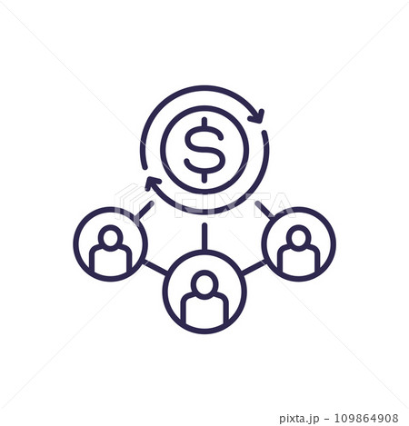 joint venture line icon, vector 109864908