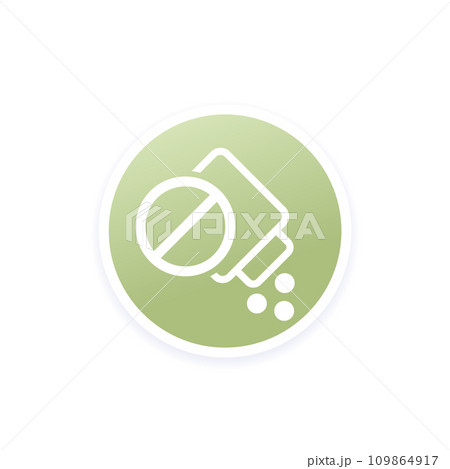 Chemical free and no additives round icon 109864917