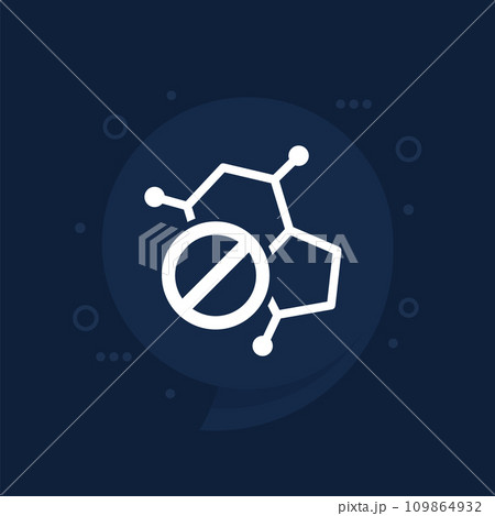 no hormones added icon, vector 109864932