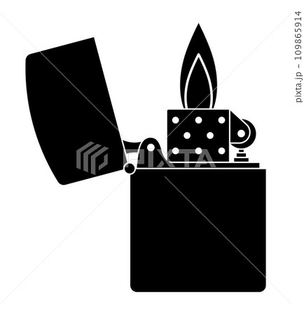 オイルライターのシルエット オイルライターのシルエット 109865914