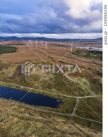 Aerial view of Bonny Glen by Portnoo in County Donegal - Ireland Aerial view of Bonny Glen by Portnoo in County Donegal - Ireland 109866290