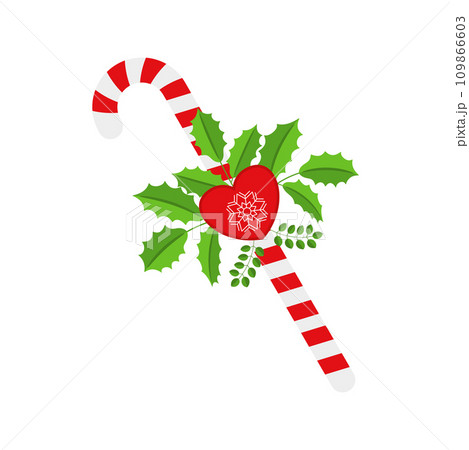 Christmas Candy Cane. Design element for door wreath 109866603