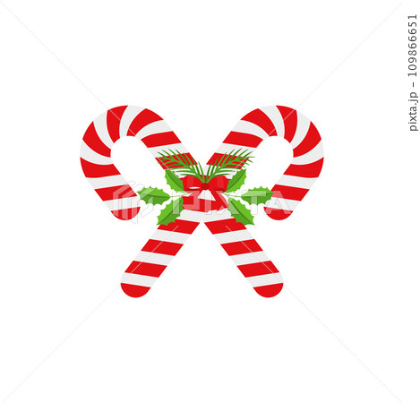 Christmas Candy Cane. Design element for door wreath 109866651