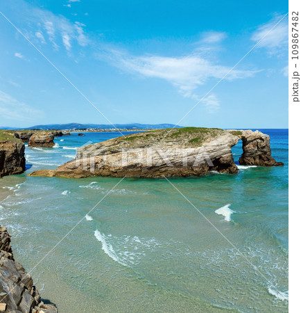 Cantabric coast summer landscape. 109867482