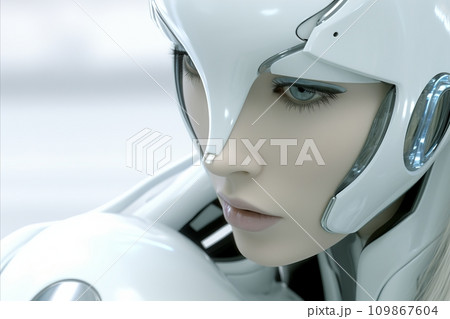 Elegantly Designed Female Robot Assistant. A Perfect Blend of Beauty and Advanced AI Technology. Elegantly Designed Female Robot Assistant. A Perfect Blend of Beauty and Advanced AI Technology. 109867604