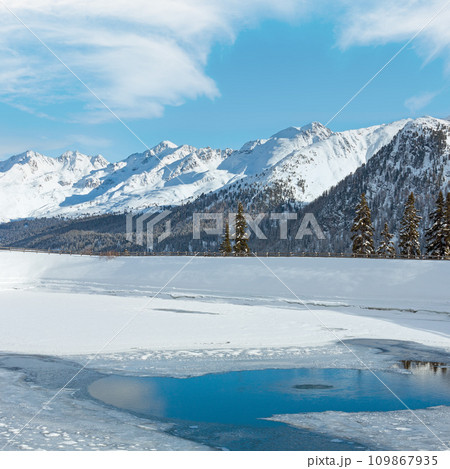 Winter mountain landscape. Kappl ski resort, Austria. Winter mountain landscape. Kappl ski resort, Austria. 109867935