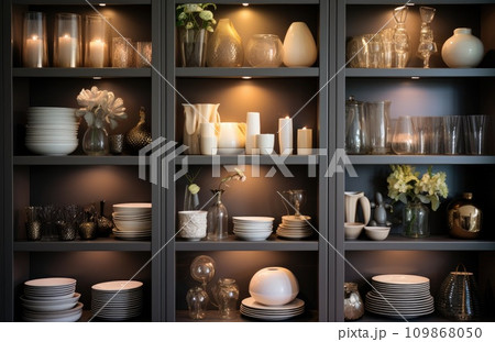 shelves with lights shelves with lights 109868050