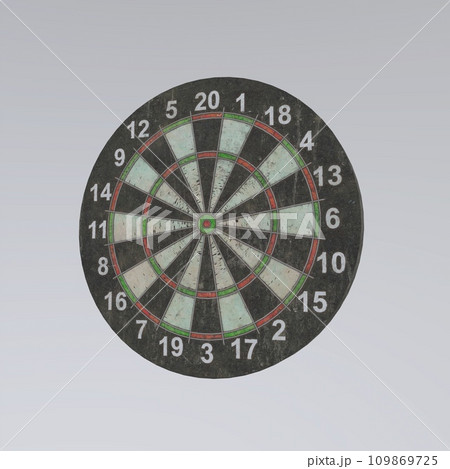 Dart Board isolated on white background Dart Board isolated on white background 109869725