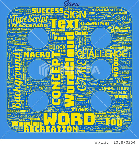 Word cloud of the G A M E as background 109870354