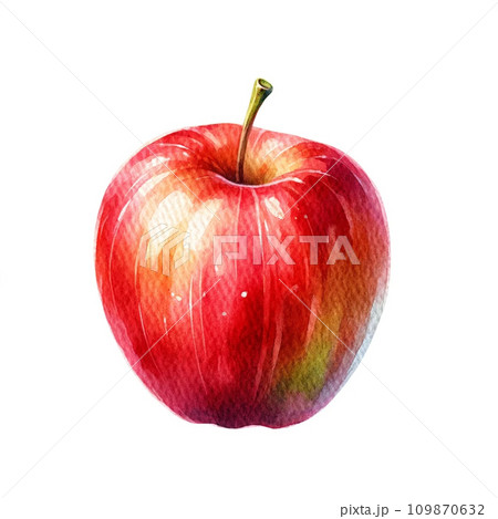 シンプルな「りんご」の水彩画イラスト 109870632