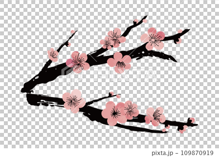 水墨畫風 水墨畫風 梅花 109870919