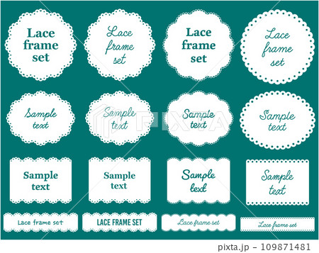 レース風フレームセット 109871481